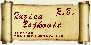 Ružica Bojković vizit kartica